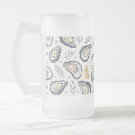 Elegant Marine Oysters Frostat Ölglas