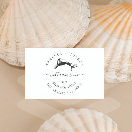 Elegant Marine Whale, gift par Returadress Stämpel