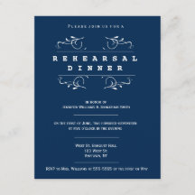 Elegant-marinens repetitionsmiddagsinbjudningar