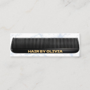 Elegant marmor frisör guld typografi mini visitkort