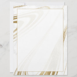 Elegant marmor guld brevhuvud