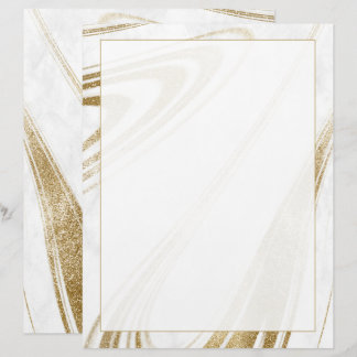 Elegant marmor guld brevhuvud