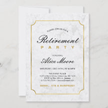 Elegant marmor & guld | Överraskningsavskedsparty