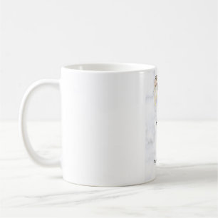 Elegant marmor guldblommig bröllopsinbjudan kaffemugg
