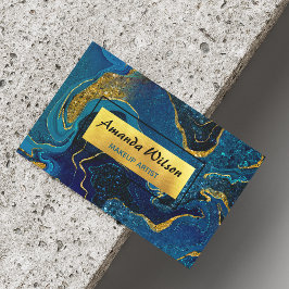 Elegant marmor konst faux guld glitter magnetiska visitkort