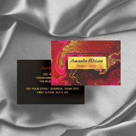 Elegant marmor konst faux guld glitter visitkort