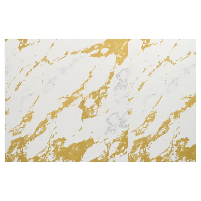 Elegant marmor style6 - guld och vit tyg (Fat Quarter)