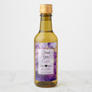 Elegant marmor Tack Mini Vin Flaska-etikett Vinetikett