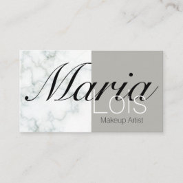 Elegant marmor-tvåtons makeup-konstnärskap  visitkort