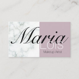 Elegant marmor-tvåtons makeup-konstnärskap visitkort