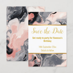 ELEGANT MARMOR VIRVEL SVAR RSVP-KORT