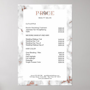 Elegant marmorbroschyr poster
