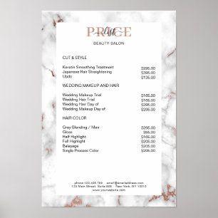 Elegant marmorbroschyr poster