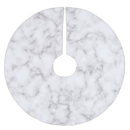 Elegant marmorstil julgransmatta borstad polyester