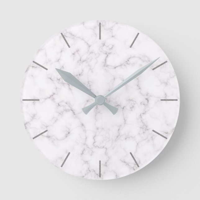 Elegant marmorstil rund klocka (Framsida)