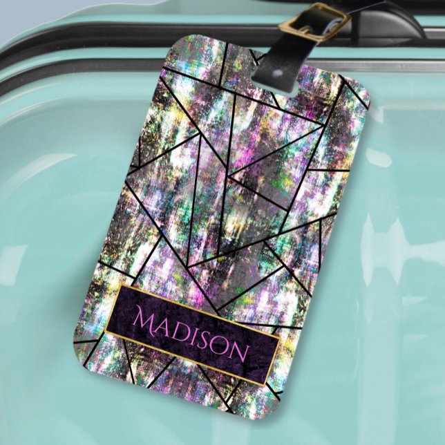 Elegant Marodescent glitter Bagagebricka (Skapare uppladdad)