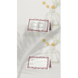 Elegant Maroon Bröllop Bordsnummer Place Card Placeringskort