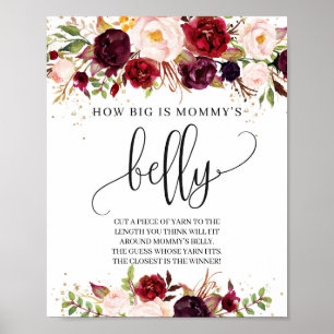 Elegant Marsala hur stort är mamma Blocky-signatär Poster