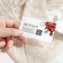 Elegant Marsala Röd ros Rustic Bröllop QR OSA