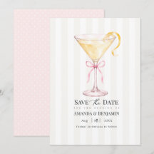 Elegant Martini Cocktail Blush Rosa Bröllop