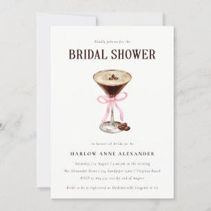Elegant Martini Cocktail Inbjudningskort för möhip