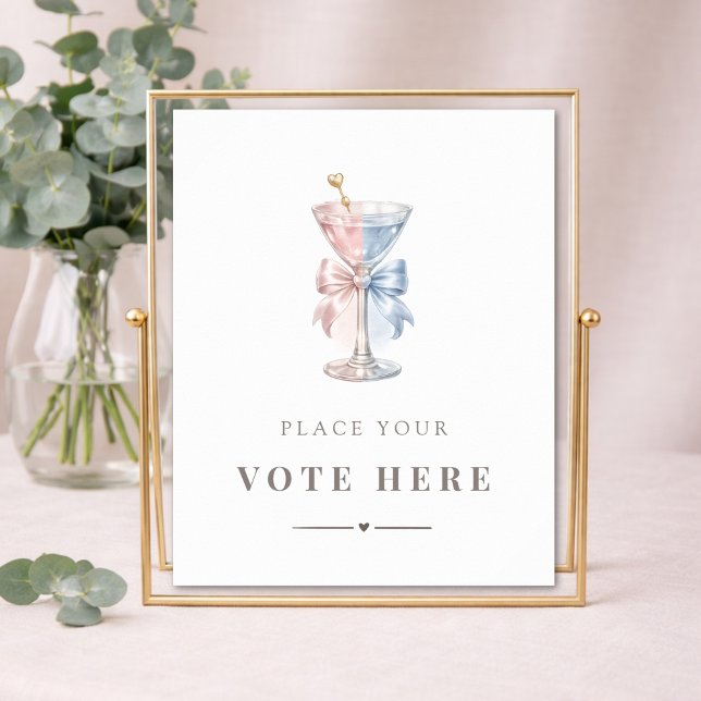Elegant Martini Könsbestämning Rösta här Poster (Skapare uppladdad)