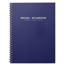 Elegant Masculine Blue White Personlig bärbar dato Anteckningsbok