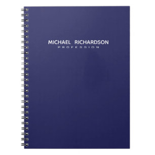 Elegant Masculine Blue White Personlig bärbar dato Anteckningsbok