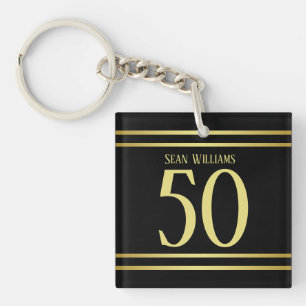 Elegant Masculine Guld & Black Birthday