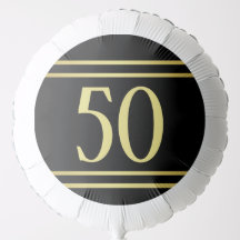 Elegant Masculine Guld & Black Birthday