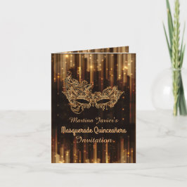Elegant maskerad Quinceañera 15:e födelsedagen Inbjudan