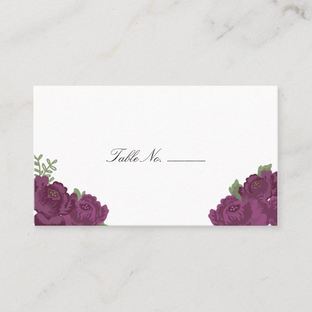 Elegant Mason Burk Guest Escort Card Placeringskort (Framsida)