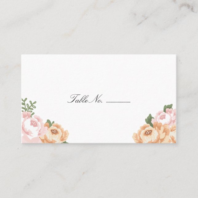 Elegant Mason Burk Guest Escort Card Placeringskort (Framsida)