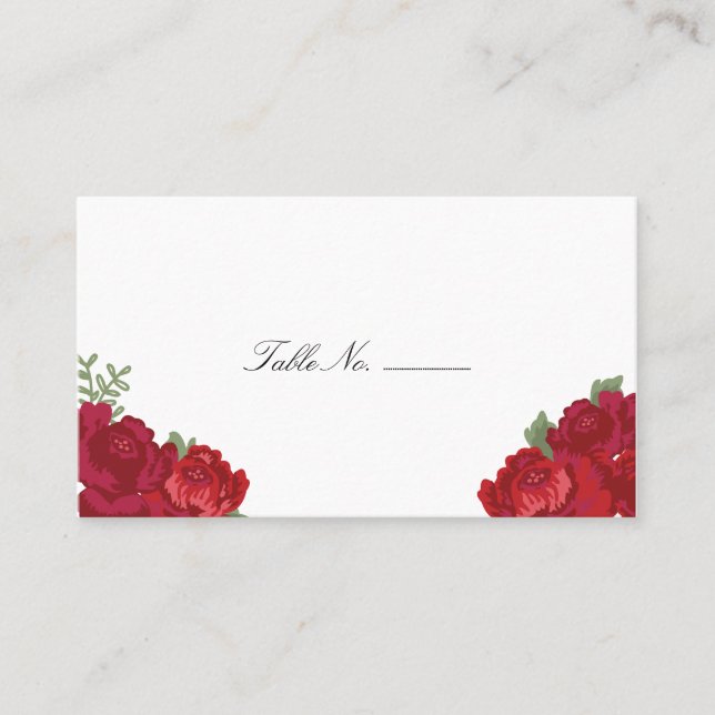Elegant Mason Burk Guest Escort Card Placeringskort (Framsida)