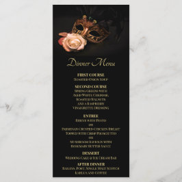 Elegant Masquerad med Vit ros Meny