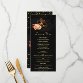 Elegant Masquerad med Vit ros Meny