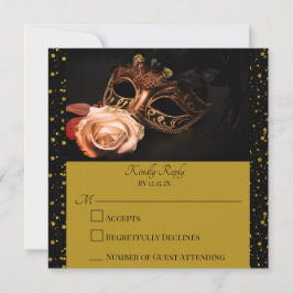 Elegant Masquerad och Vit ros