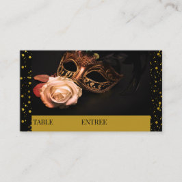 Elegant Masquerad och Vit ros Placeringskort
