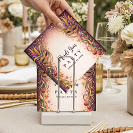 Elegant Masquerade Hearts Mardi Gras Pappersservett