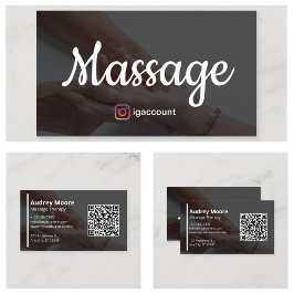 Elegant Massage Massage Therapy Templates Design Visitkort