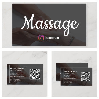 Elegant Massage Massage Therapy Templates Design Visitkort