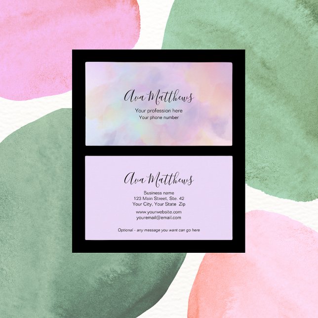 Elegant Massage Spa Hälsa Hair Stylist Visitkort (Personalize these beautiful business cards with your own name and contact information!
)
