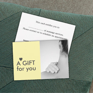 Elegant Massage Therapist Photo Gult Grått Heart