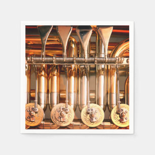 Elegant mässingsinstrumentmusik Pappersservett