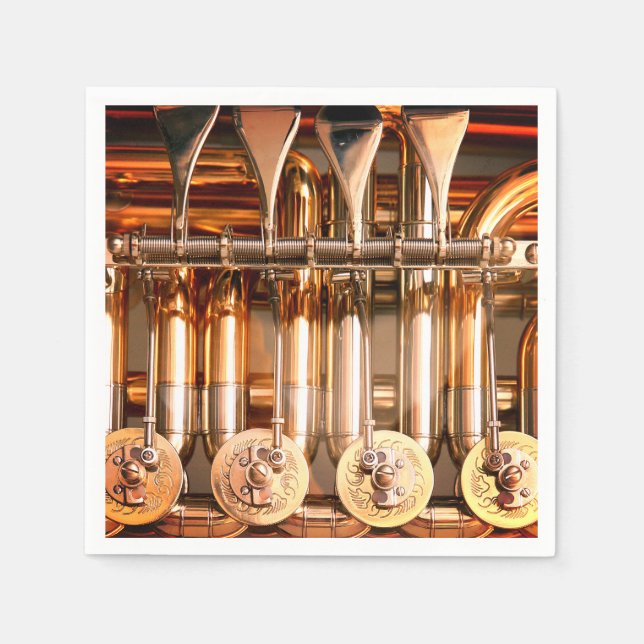 Elegant mässingsinstrumentmusik Pappersservett (Framsidan)