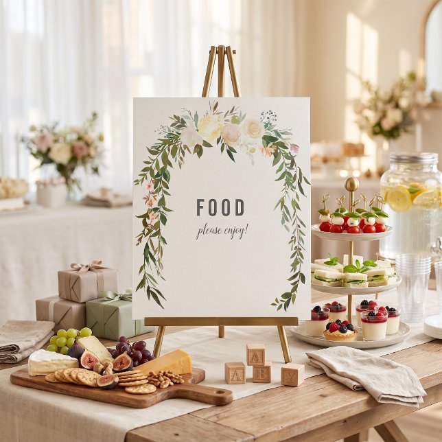 Elegant matbord ros baby shower poster (Skapare uppladdad)