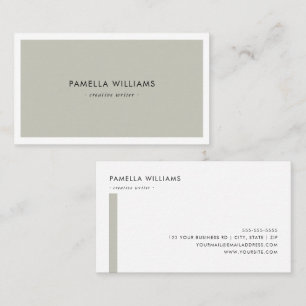 Elegant Matcha Gräns Professionell och minimalisti Visitkort