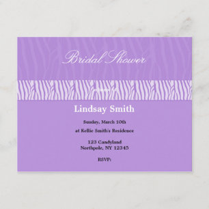 Elegant mauve bröllopsdusch-inbjudan inbjudningar