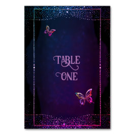 Elegant Mauve och Guld Bröllop Bordsnummer