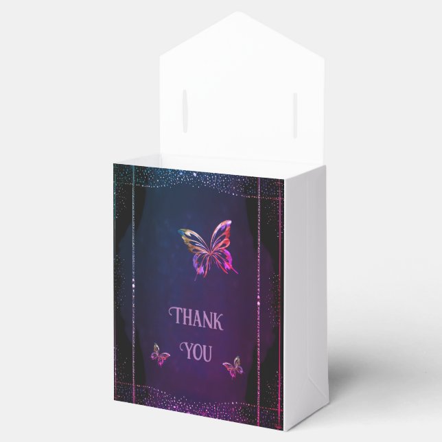 Elegant Mauve och Guld Bröllop Presentaskar (Öppnad)